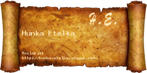 Hunka Etelka névjegykártya