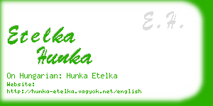 etelka hunka business card